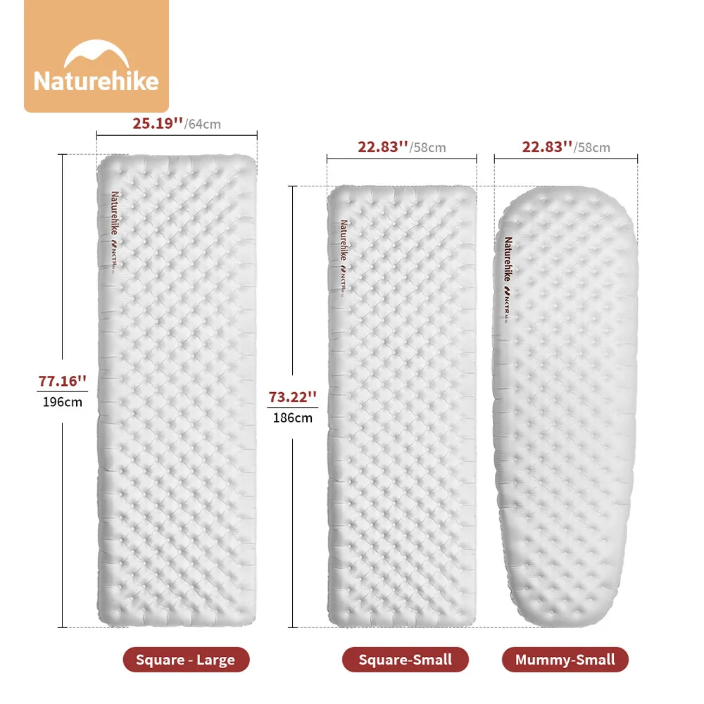 Naturehike الشتاء التخييم وسادة النوم خفيفة فراش R-Value 8.8 وسادة هوائية في الهواء الطلق المشي لمسافات طويلة السفر المحمولة بساط نوم