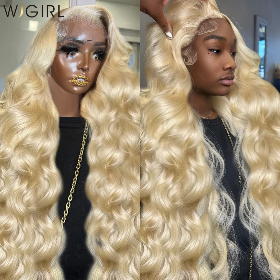 Wigirl Body Wave 613 Honey Blonde 13x4 Lace Frontal Human Hair Wigs 30 40 inch Remy 13x6 Lace Frontal Wig For Women