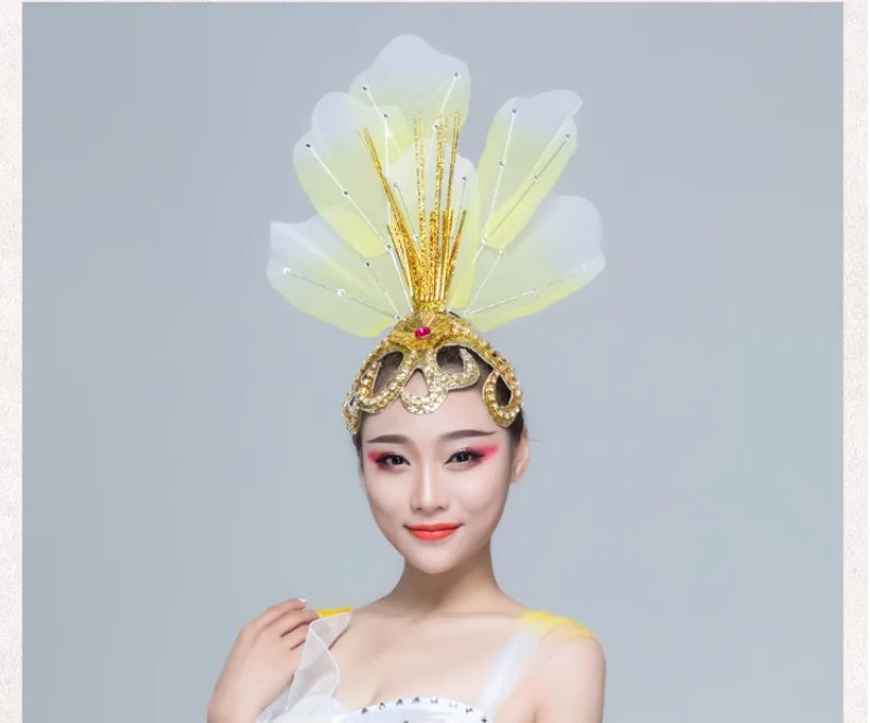 

Opening Dance Headpiece 2025 New Modern Dance Headpiece Flower Women's Atmospheric Classical Dance Headpiece