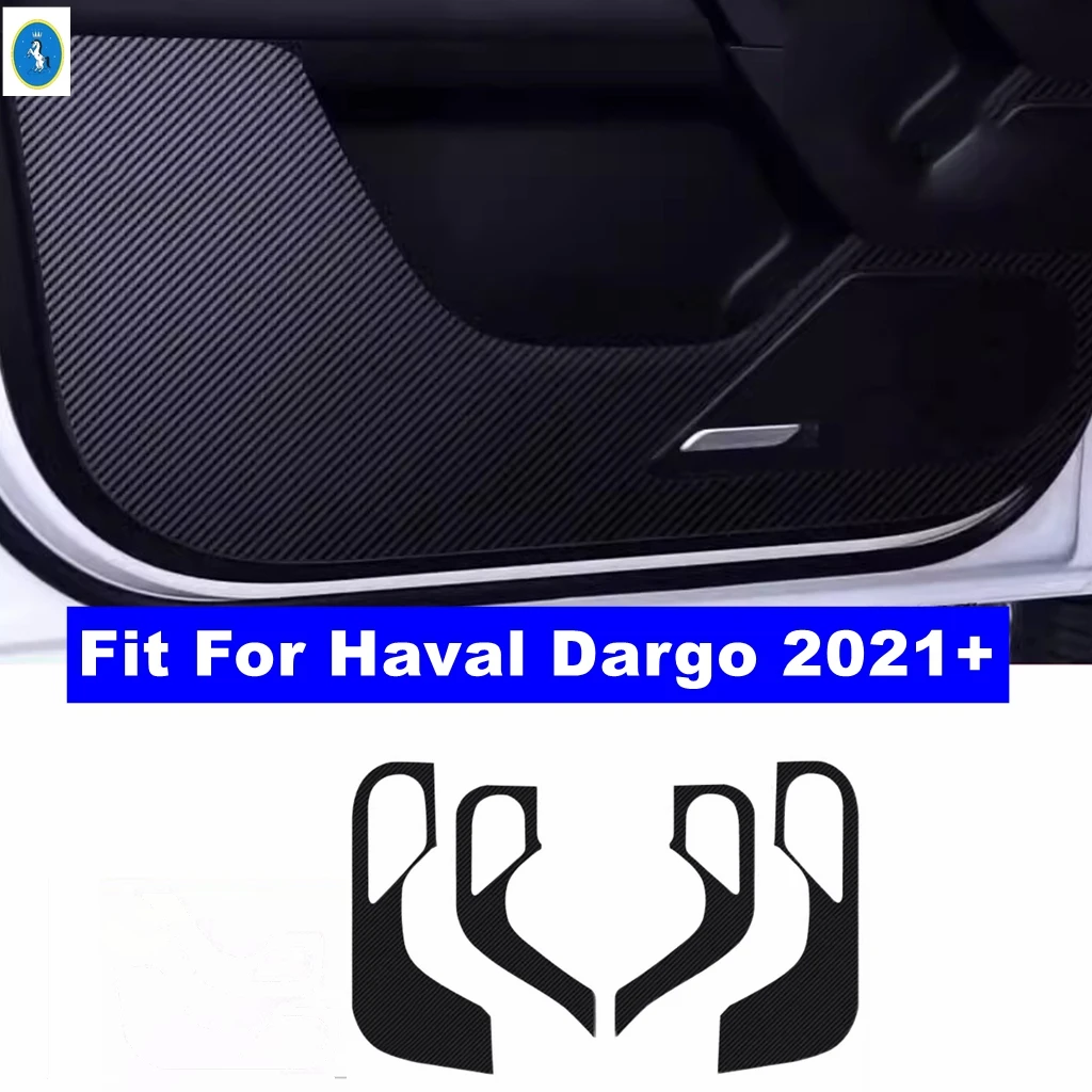 

Car Inner Door Anti-kick Cover Anti-scratch Film Carbon Fiber Look Stickers Protector Auto Accessories For Haval Dargo 2021 2022
