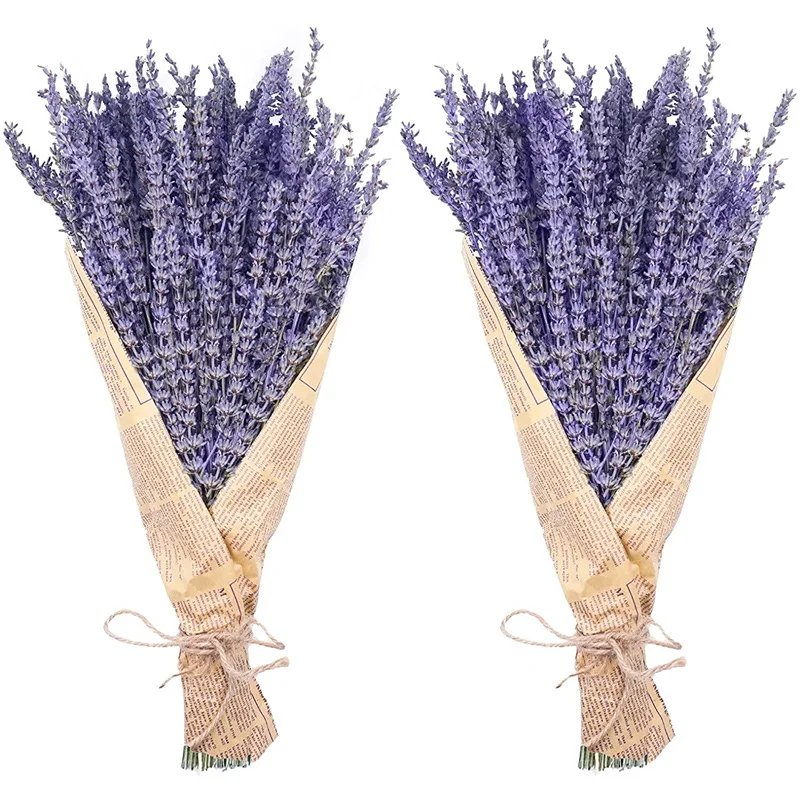 Dried Lavender Flowers 250-300 Stems 100% Natural Dry Lavender Bunches for Home Decoration, Home Fragrance, Handmade Soap Flower