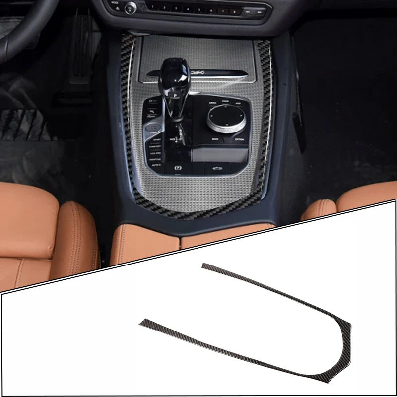 

Для BMW Z4 G29 2019 2020 2121 2022 Углеродное волокно Интерьер автомобиля Центральная консоль Рамка Наклейка Полоса Крышка Авто аксессуары