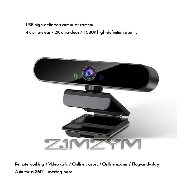 Full HD 1080P 2K 4K Computer Webcam for Home Video Calling Company Online Meeting 30fps Microphone Compatible Multiple Systems