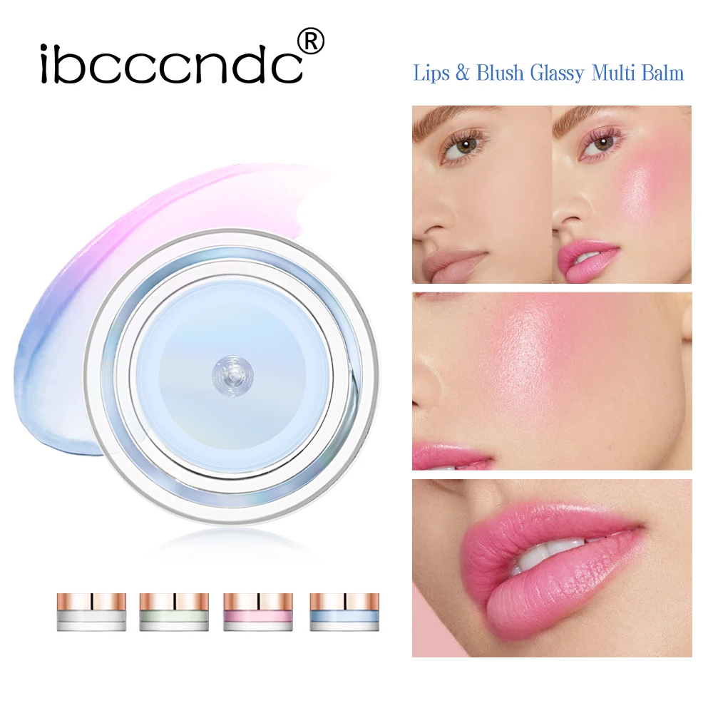 Bálsamo labial transparente, de Color rosa colorete, bálsamo múltiple que cambia de Color, Gel de aceite para colorete, colorete contorneado, bálsamo labial ligero para PH