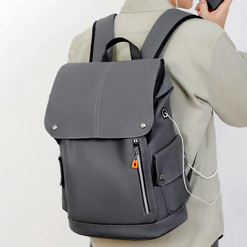 Mochila para ordenador portátil, mochila de viaje con múltiples bolsillos, auriculares, orificios de carga USB, diseño impermeable para negocios y universidades