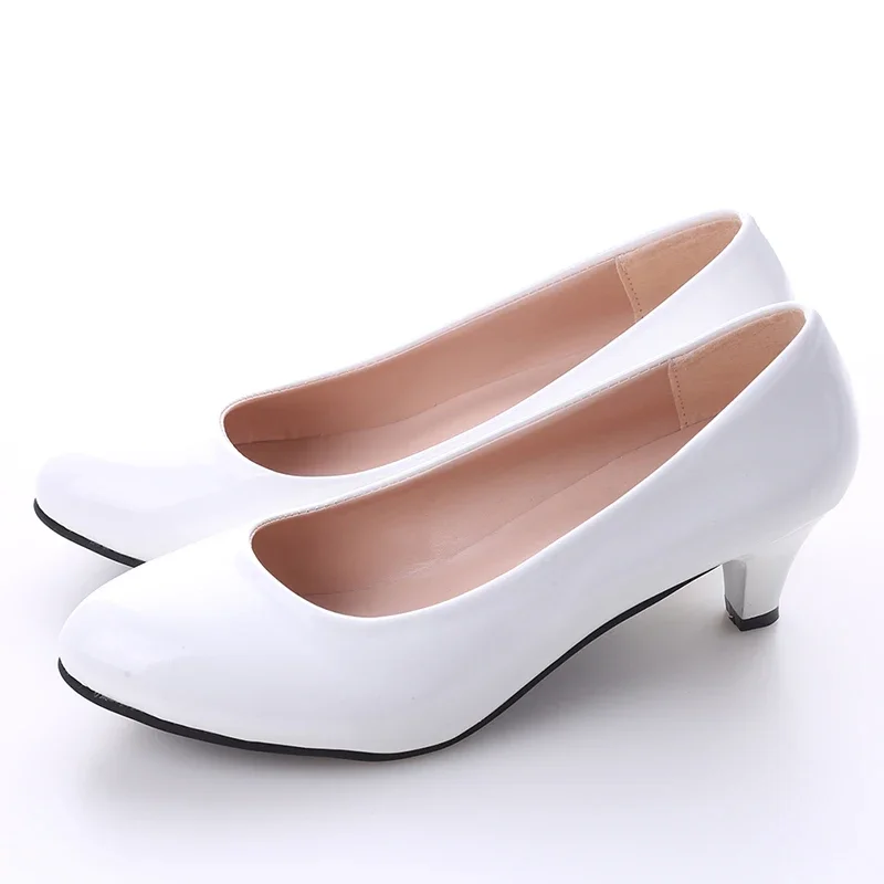 Female Pumps Nude Shallow Mouth Women Shoes Fashion Office Work Wedding Party Shoes Ladies Low Heel Shoes Woman Autumn - view 5