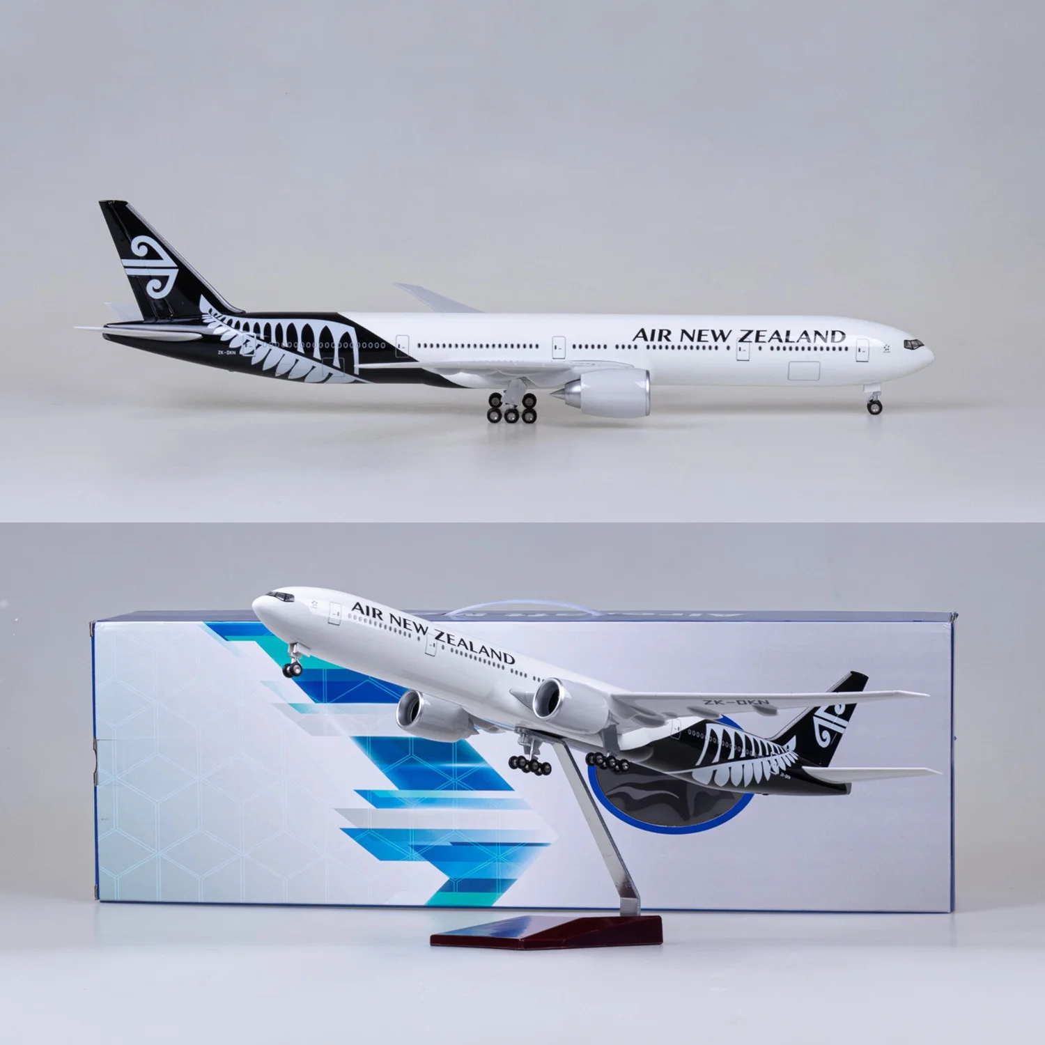 47cm Model Airplanes 777 Air New Zealand Airlines Plastic Model Diecast Aircraft With Wheels Light(Touch Or Sound Control)