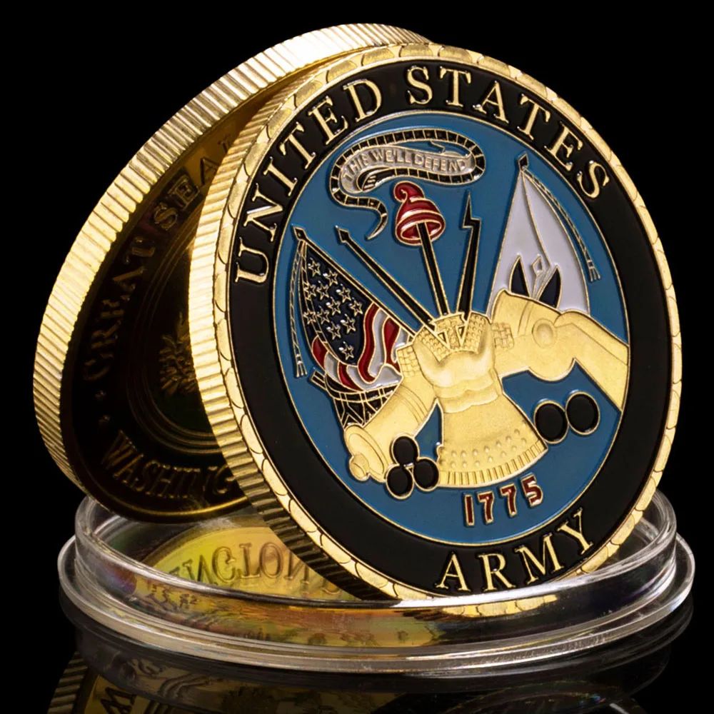 United States Army Department of The Army Souvenir Collectible Gift Collection Art Commemorative Coin Gold Plated Military Coin