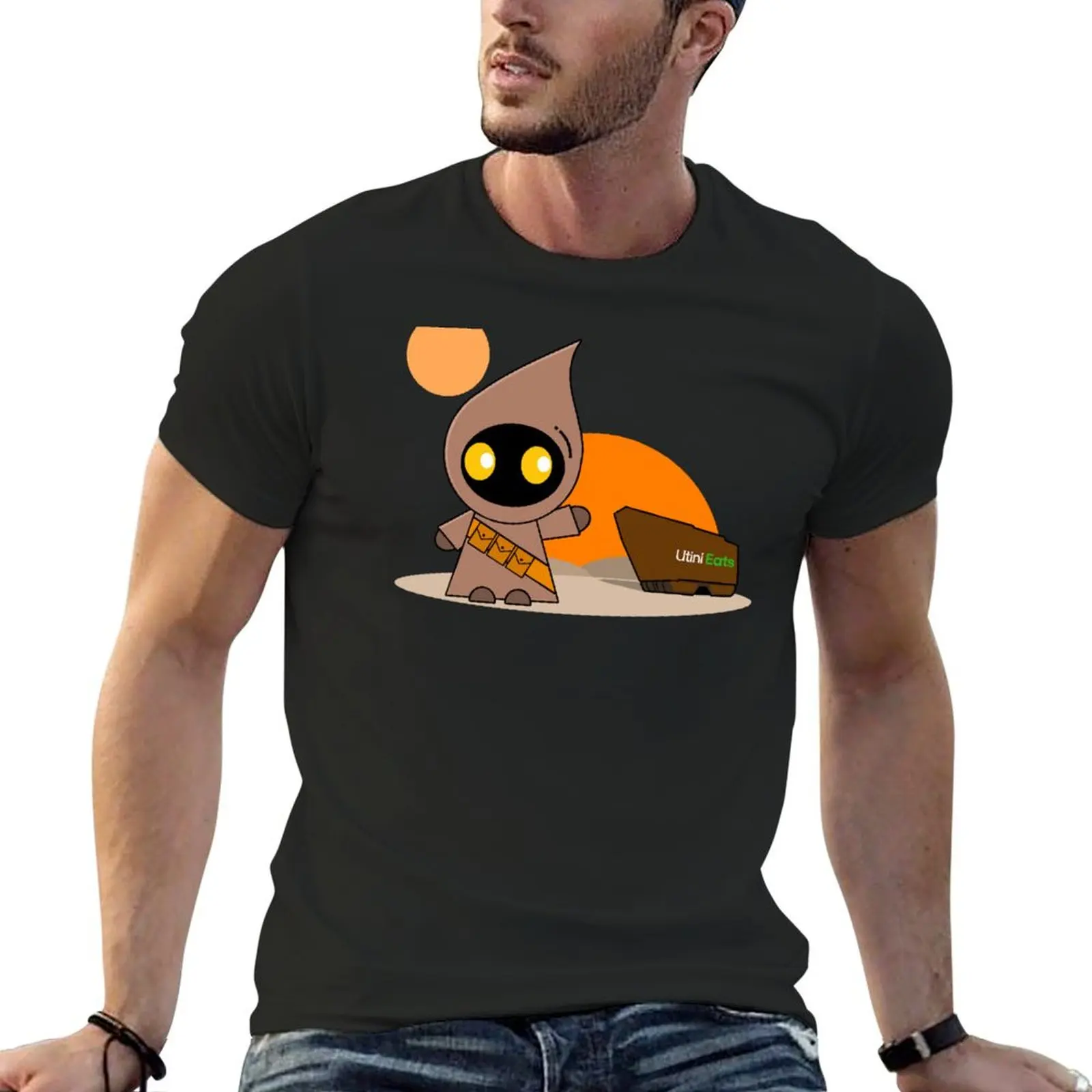 

Utini Eats T-Shirt oversize t-shirts man anime clothes vintage mens funny t shirts