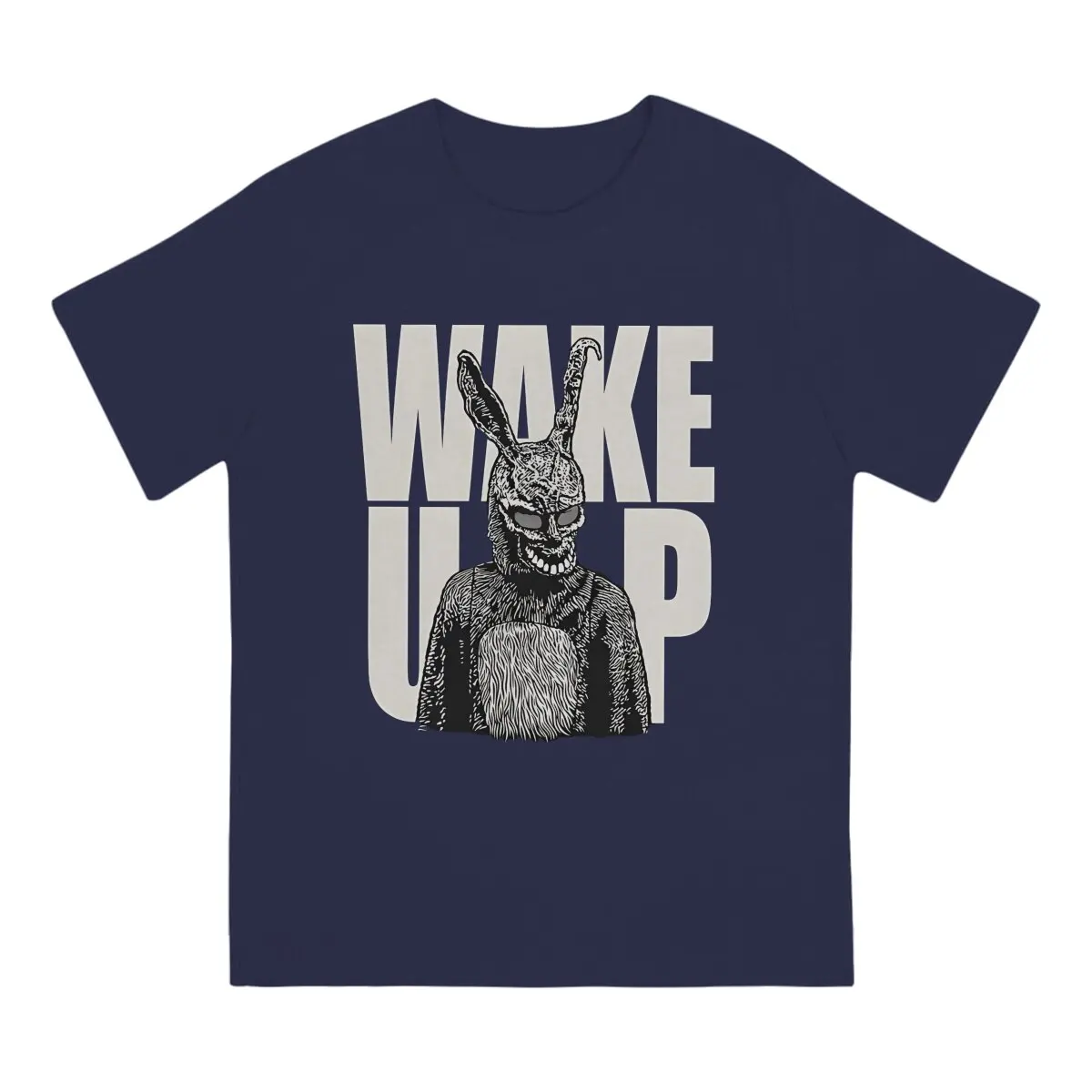 Donnie Darko Wake Up White T Shirts for Men 100% Cotton Fun T-Shirts Crew Neck Donnie Darko Tee Shirt Short Sleeve Clothes 6XL