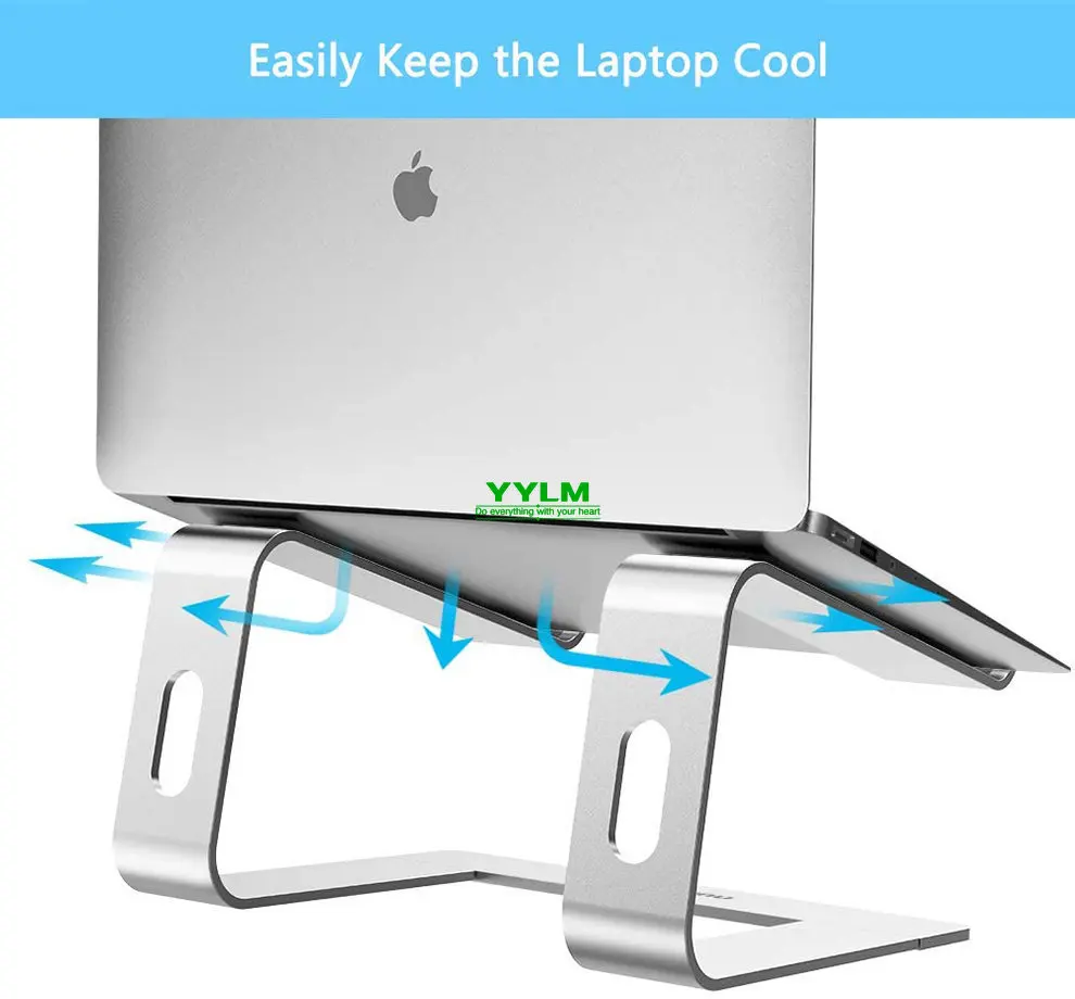 YYLM Ergonomic Aluminum Laptop Mount Computer Stand Compatible Detachable Laptop Riser Notebook Holder For MacBook 10-15.6\