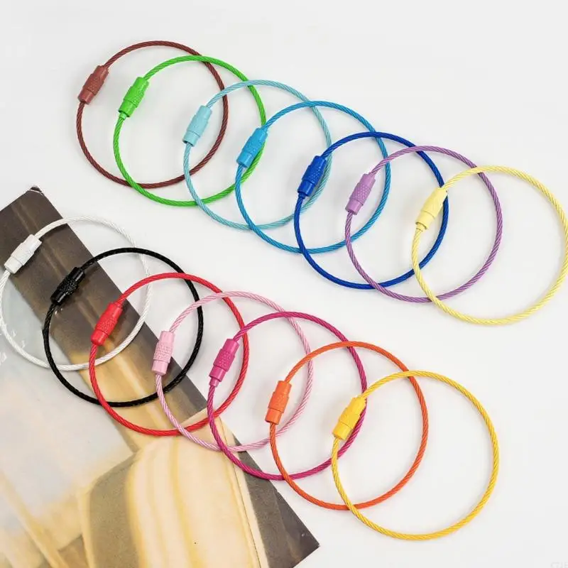 10pcs Screw Lock Rings Jewelry Making Supplies Craft Metal Fasteners