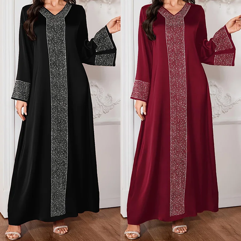 

Autumn New Muslim Fashion Abaya Cutting Gold Lace Abaya - Anti-Slip Inner Belt Tech Khaleeji Modestwear Patent Pending