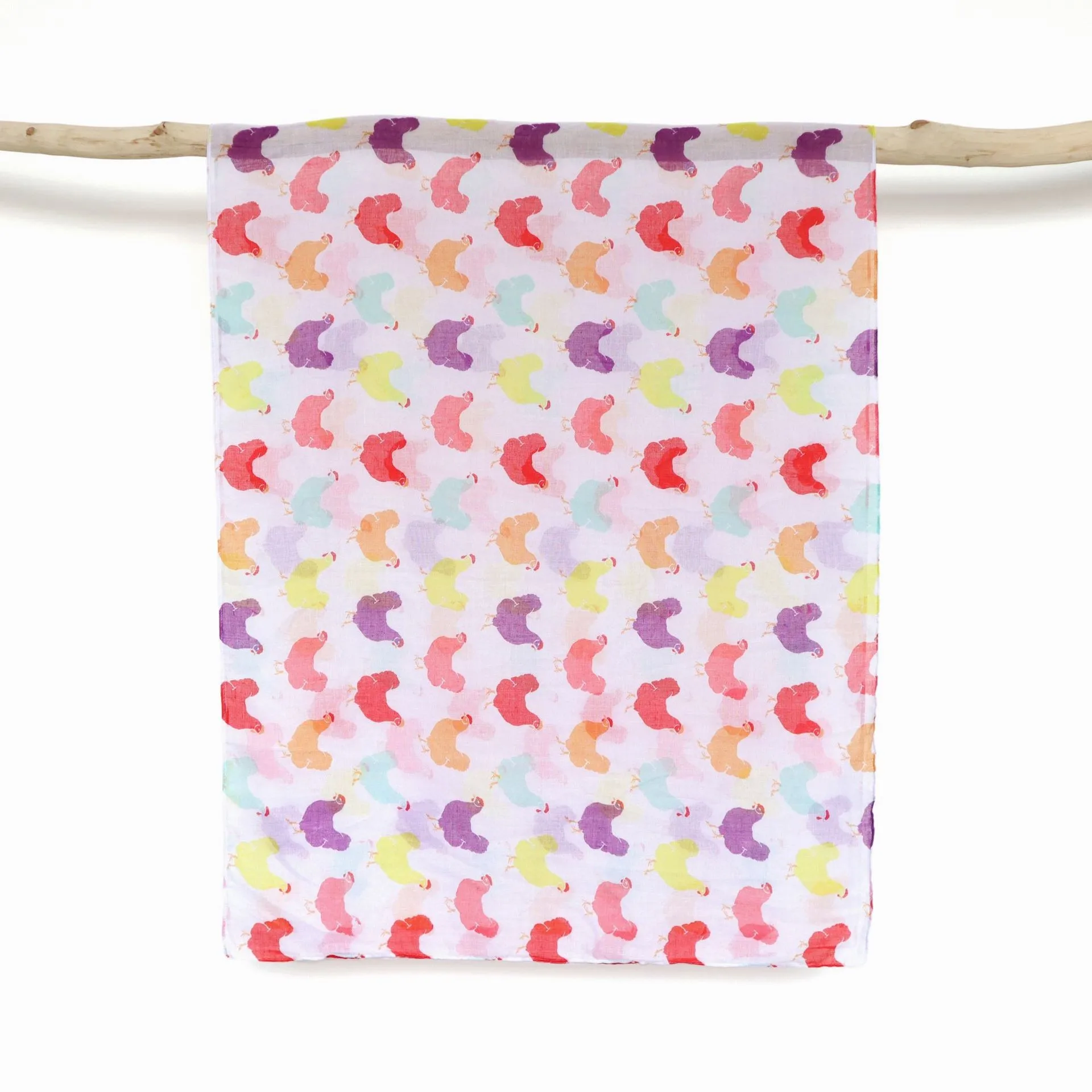 

2025 Fashion Women Chicken Print Scarf Shawls Animal Pattern Wrap