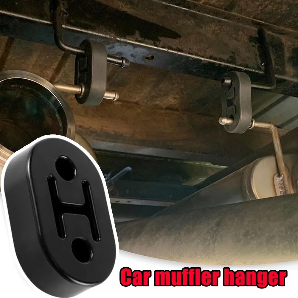 

Universal Black Rubber Exhaust Hanger 2 Holes 11mm Car Exhaust Pipe Mount Insulator Tailpipe Bracket Insulator Horn Cover