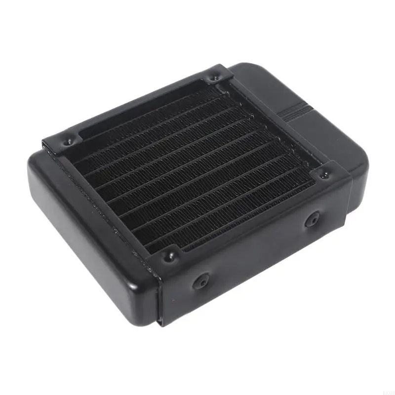 LX0B Multi-Port G1/4 Thread Aluminium Radiator 90mm untuk Sistem Pendingin Air Komputer