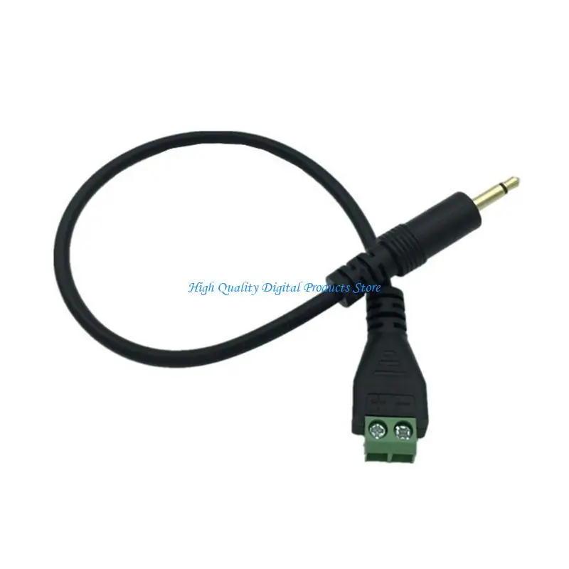 u2je 3.5mm tsmono男性から2ピンのネジ端子端子補助ヘッドフォンバラムケーブル