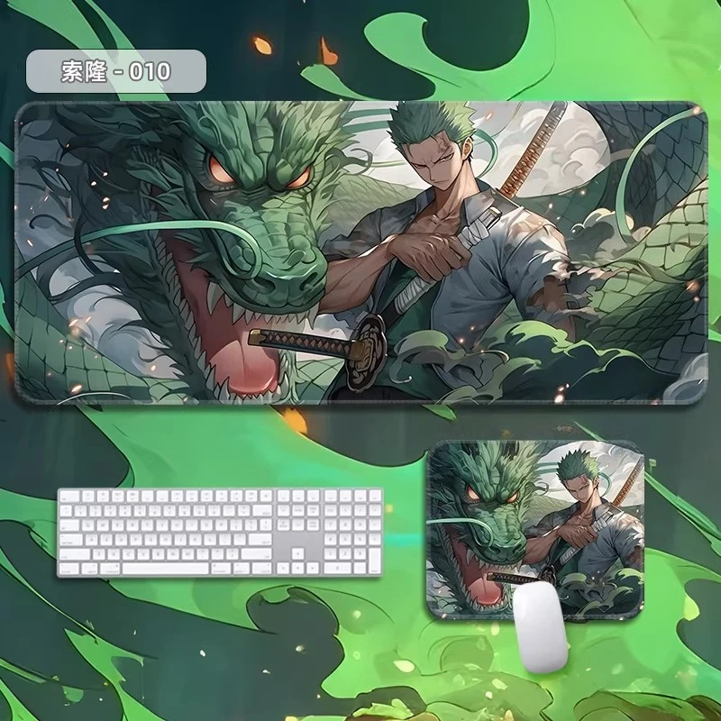 Übergroßes Kleines Büro-Spiel-Computer-Tastaturpad Tischmatte Animations-Pad Hochwertig Bedrucktes Roronoa Zoro ONE PIECE Mauspad