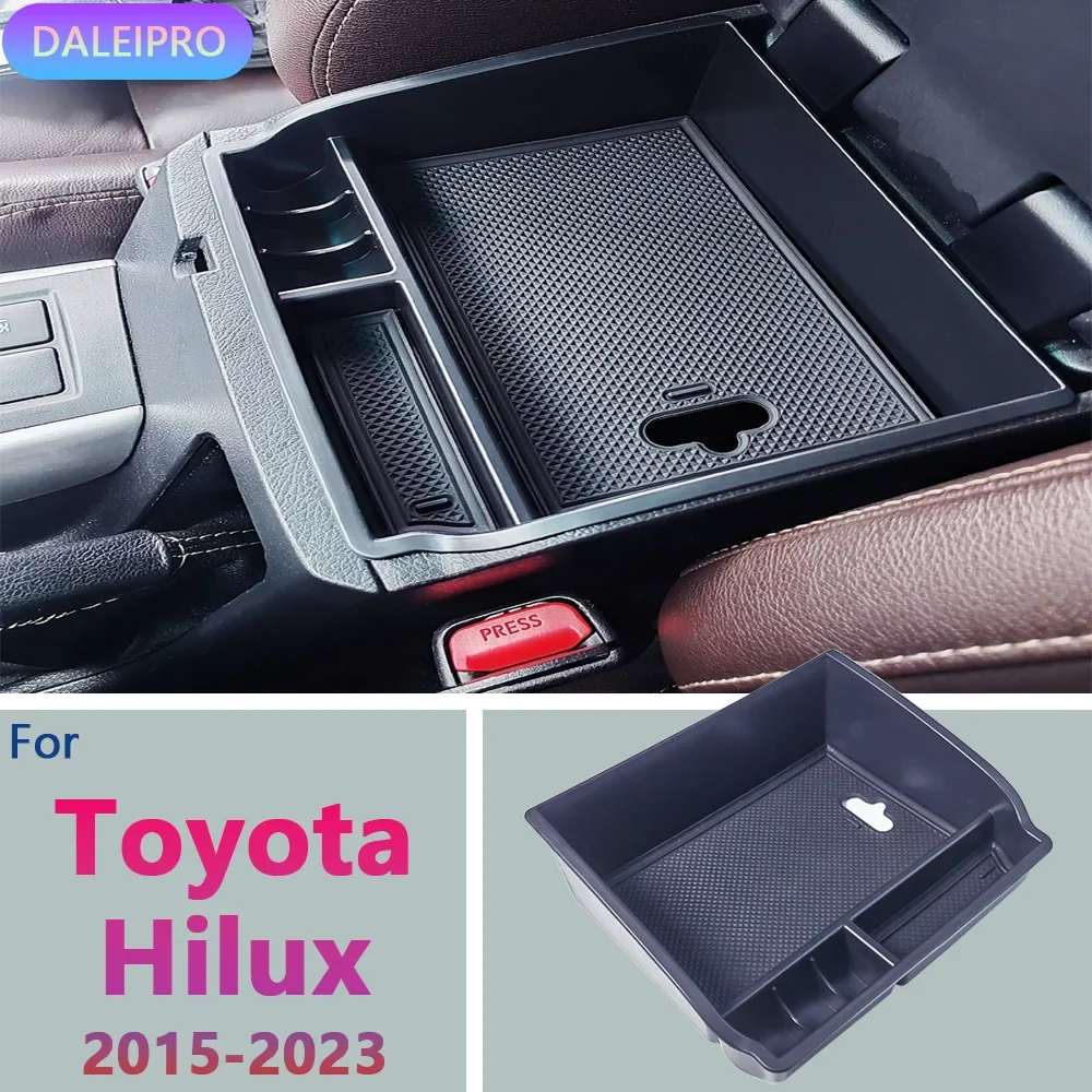 

Armrest Box Center Console Organizer Tray For Toyota Hilux 2023 2022 2021 2020 2019-2015 Storage Box Holder interior Accessories