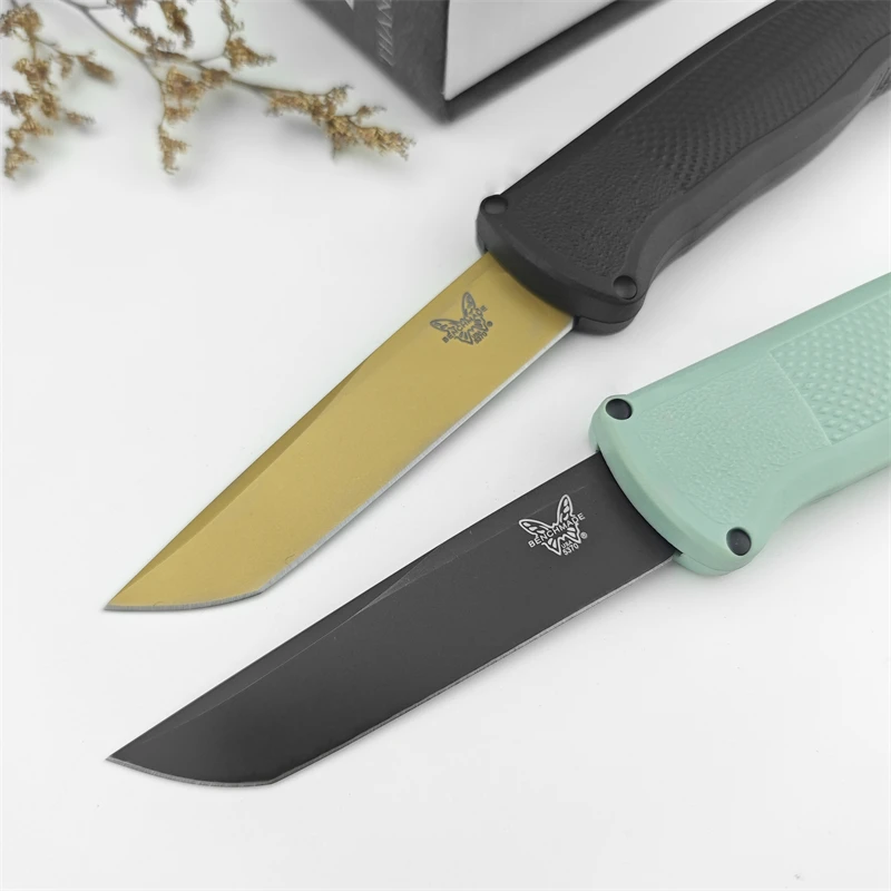 Tail spine BM5370 pocket knife D2 blade hiking camping tactical nylon brazing handle survival self-defense EDC folding