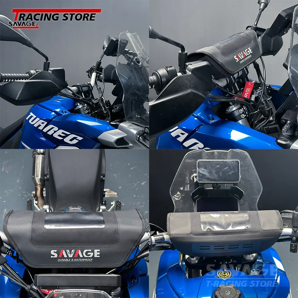 Para honda xr125l xr150l xr190l alça barra saco xr 125l 150l 190l guiador ferramenta de armazenamento à prova dwaterproof água telefone viagem com navegação