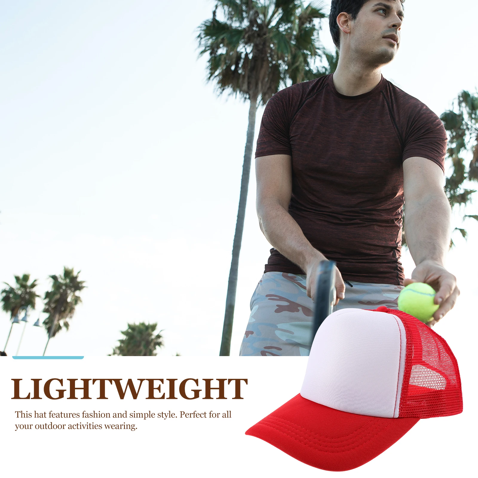 

5 Pcs Blank Mesh Baseball Cap Hats Sublimation Caps Plain Breathable Pvc Fine Sports Men