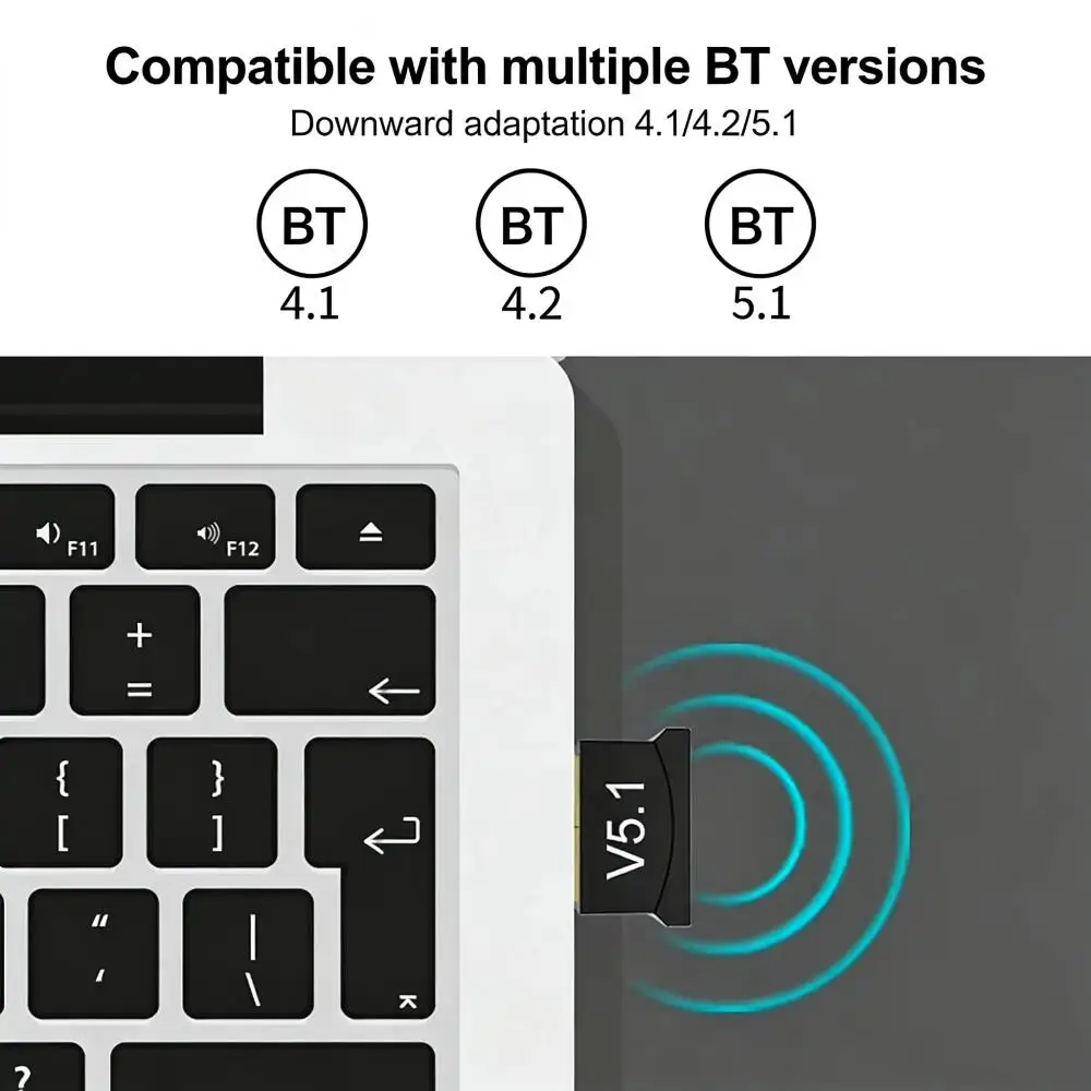 KEBIDUMEI Mini USB Bluetooth 5.1 Adapter Wireless Dongle Transmitter Receiver Plug And Play For PC Laptop Headphones Mouse