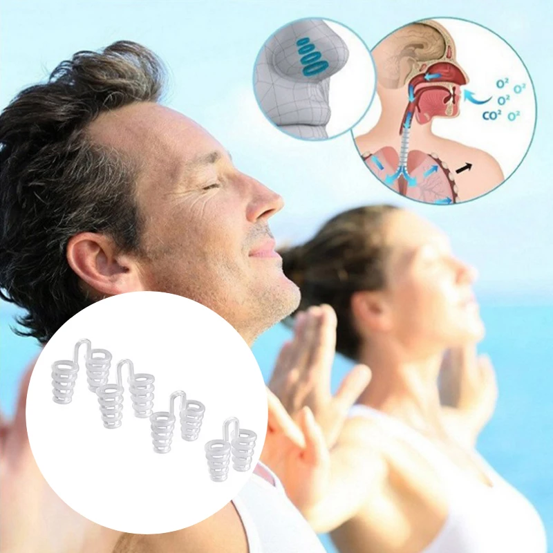 

4 шт. устройство против храпа для легкого дыхания, чтобы остановить храп, зажим для носа, улучшение сна, помощь при апноэ