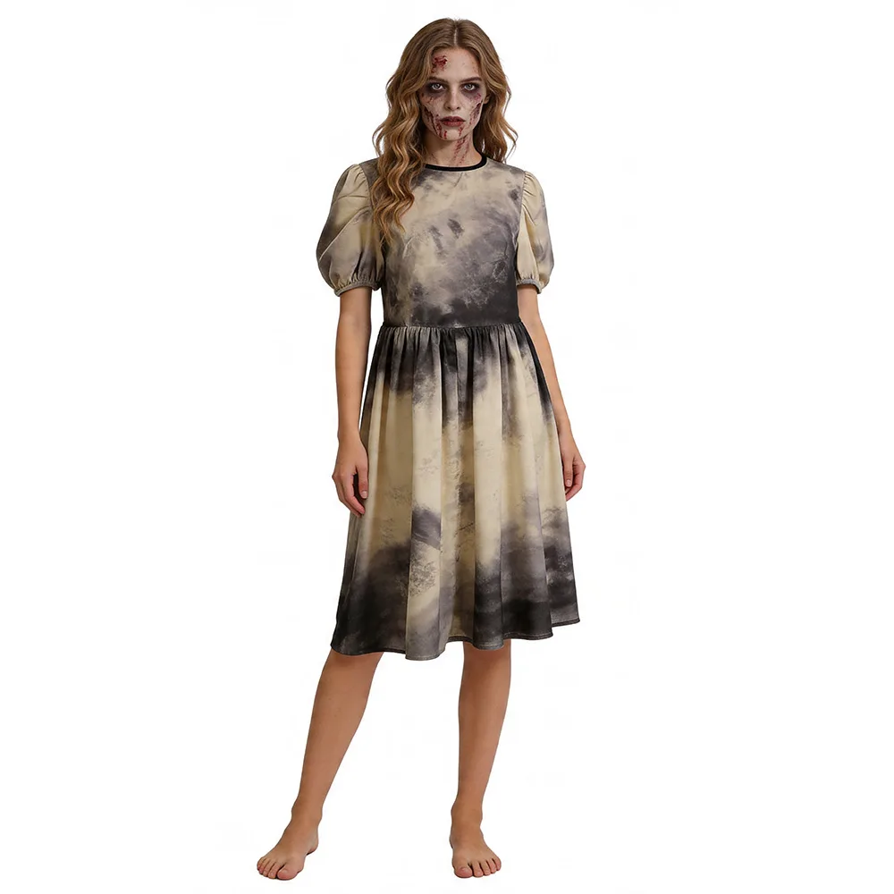 

The Exorcist Witch Dress Cosplay Costume Movie Character Halloween Masquerade Performance Clothing for Adults Women