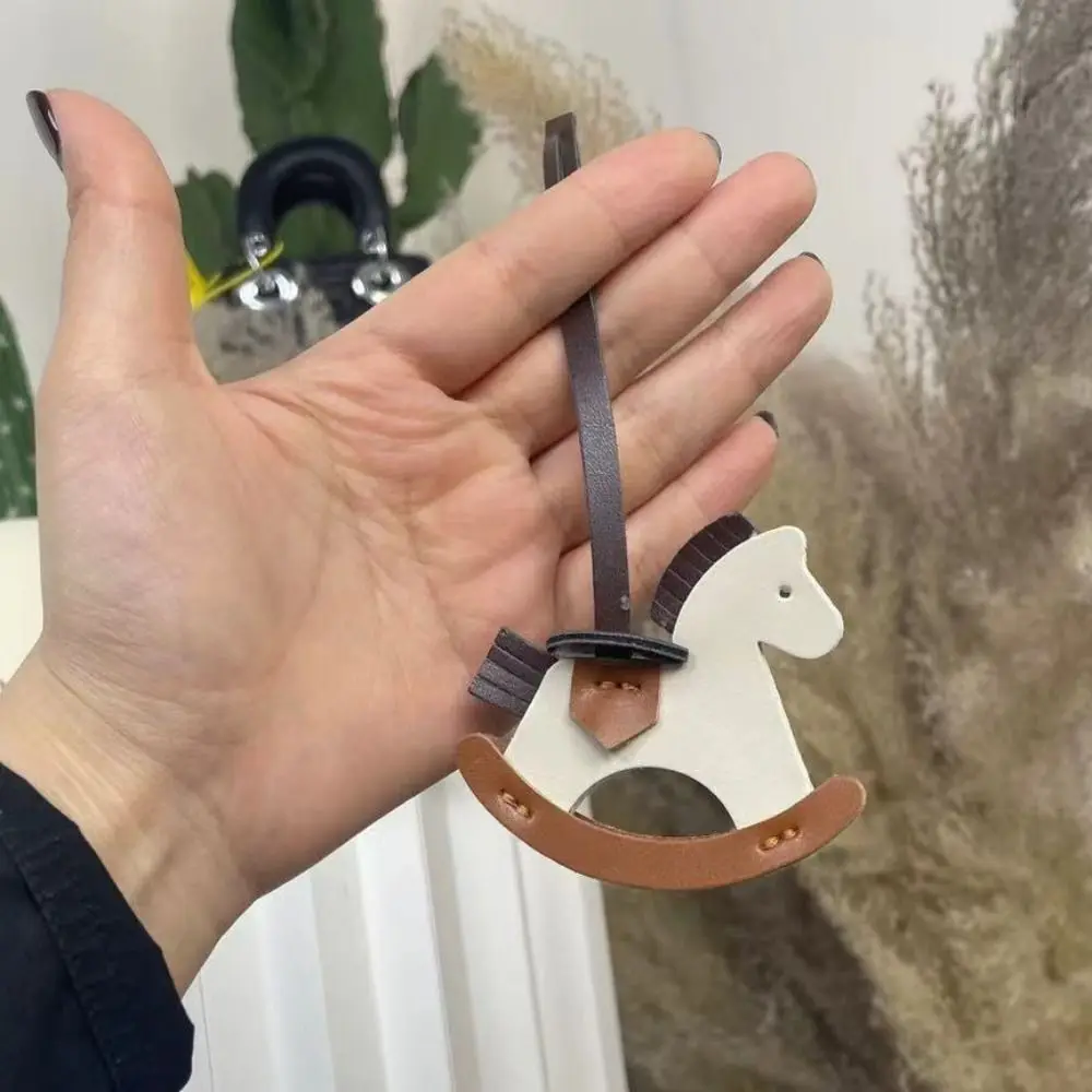 

Durable PU Leather Horse Bag Pendant Animal Lanyard Pony Bag Pendants Cute Gift Purse Hanging Pendants DIY Bag Accessories