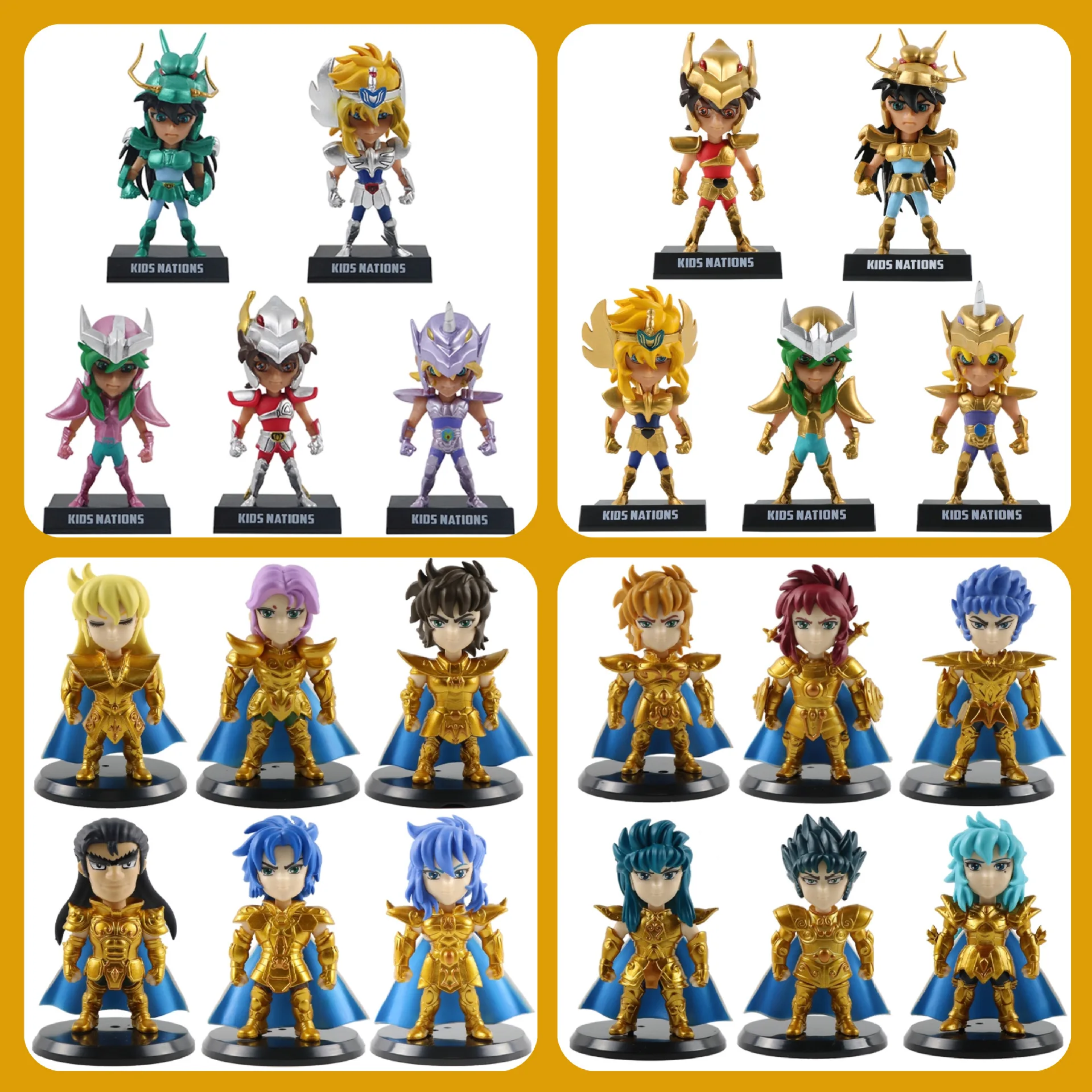 Saint Seiya Anime Knights Golden Saint'S The Zodiac Hagen Ennestu Shiryu Action Mini Figure Model Toys Dolls Pvc Birthday Gift