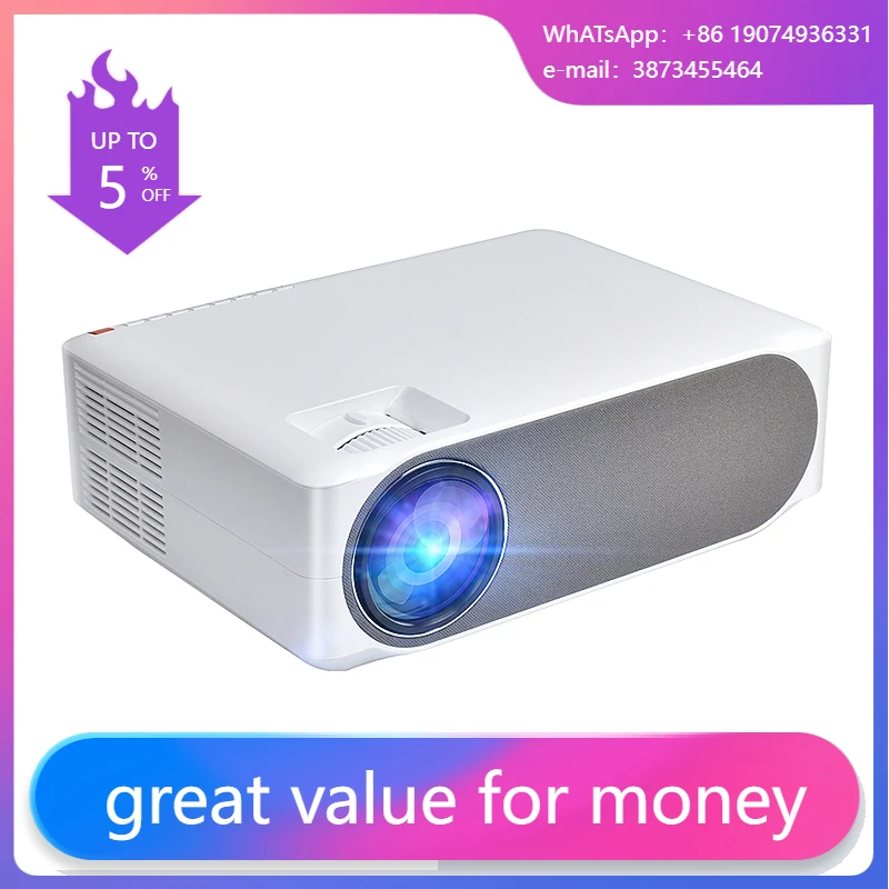 

1080P FHD Android 9 LED Video Projector M19 Brightest Beamer For Home Theater And Overhead Business With WIFI 3D Functionality