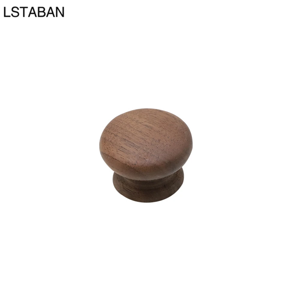 Wooden Cabinet Handles Beech Walnut Solid Wood Furniture Door Handle Kitchen Cupboard Drawer Knobs Wardrobe Hardware Pull Handle