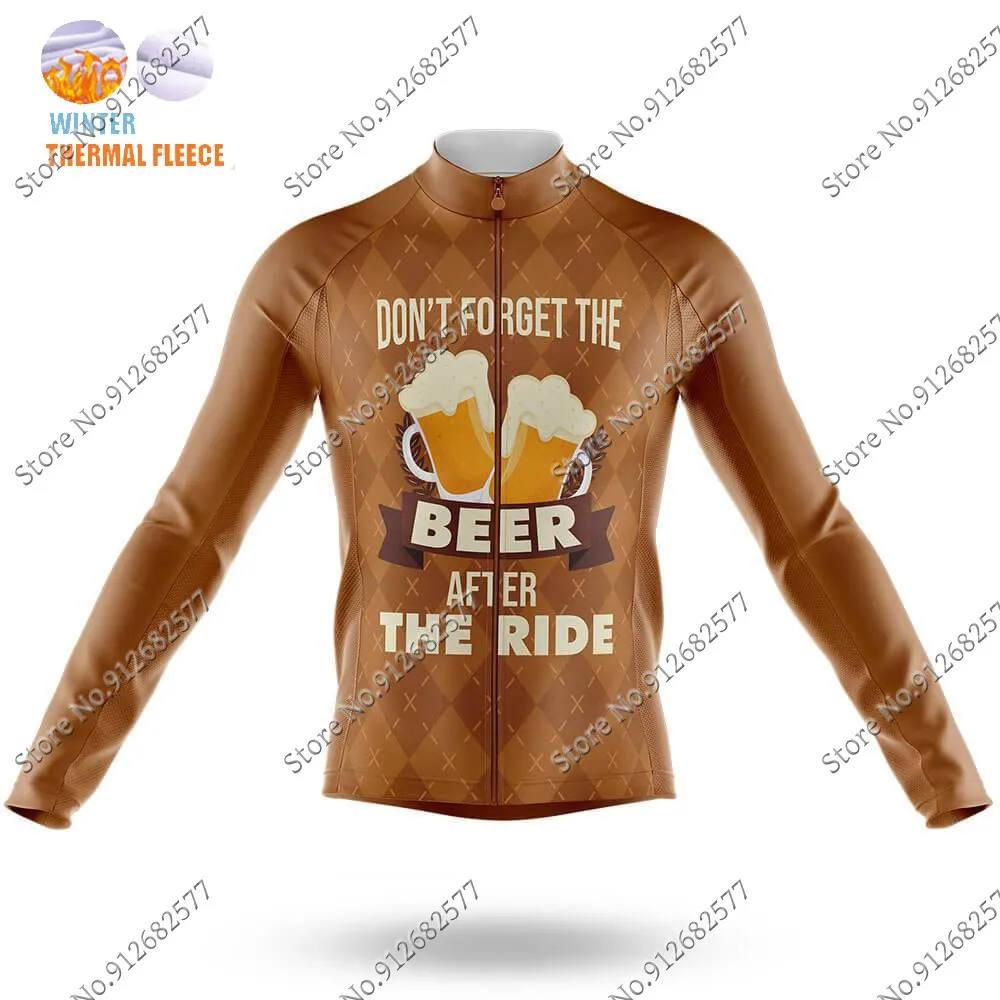 2024 Bike For Beer Cycling Jersey Long Sleeve Retro Winter Clothing Race Road Bike Shirts Bicycle Tops MTB Uniform Maillot