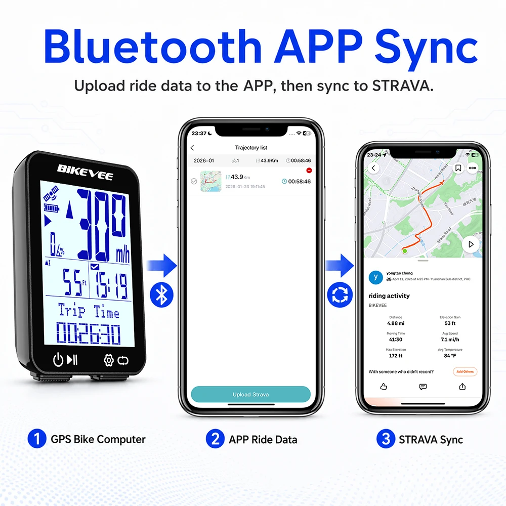 Intelligent 12 Languages Bluetooth Wireless Bike GPS Computer with Backlight Cycling Speedometer Odometer Kilometer Counter