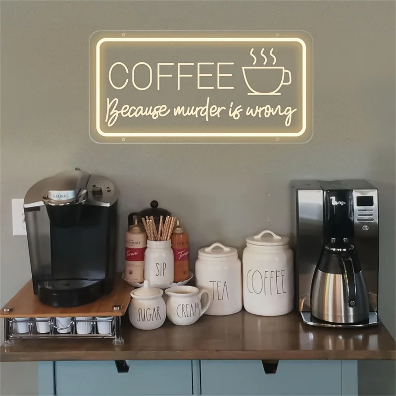 

Led Coffee Neon Sign Usb-Powered Hanging Wall Night Light for Bar Shop Store Business Decoration Versatile Decor For Home Cafe