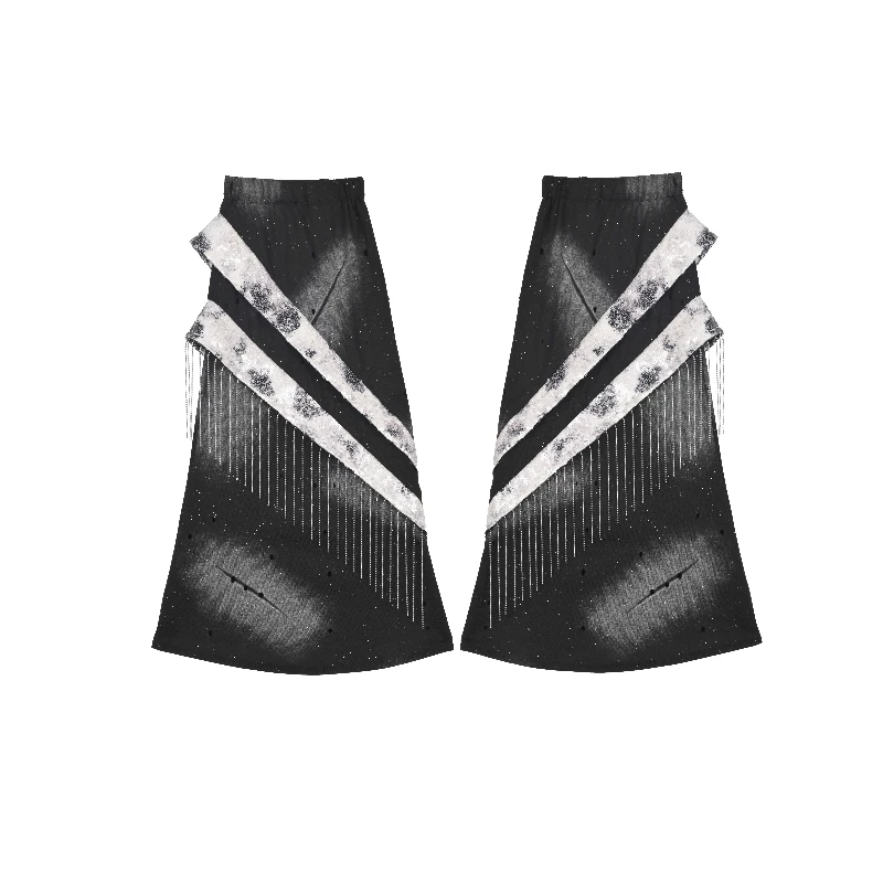 Japanese Y2k Cool Metal Tassel Soft Girl Leg Cover Medium Tube Socks Ladies Punk Style Leg Warmers Women's Clothing Accessories