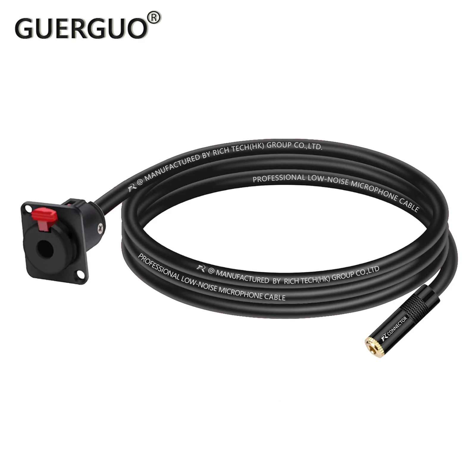 

D-Type 6.35 1/4" Female Panel Mount to 3.5mm 1/8" Female Stereo Aduio Adapter Connector Cable for Headphone Guitar Amp Keyboard