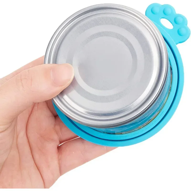 Reusable Pet Food Can Silicone Cover 3 in 1 Food Storage Keep Fresh Tin Cap Lid Seal Cover Pet Supplies