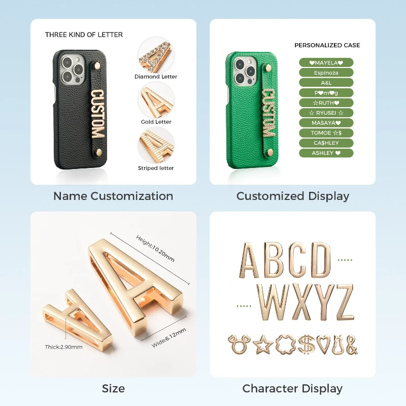 아이폰15 14 13 12 프로 맥스 15 14 플러스 13 12 미니 통기성 폰 케이스용 PU 가죽 맞춤형 개인 맞춤 문자 이름