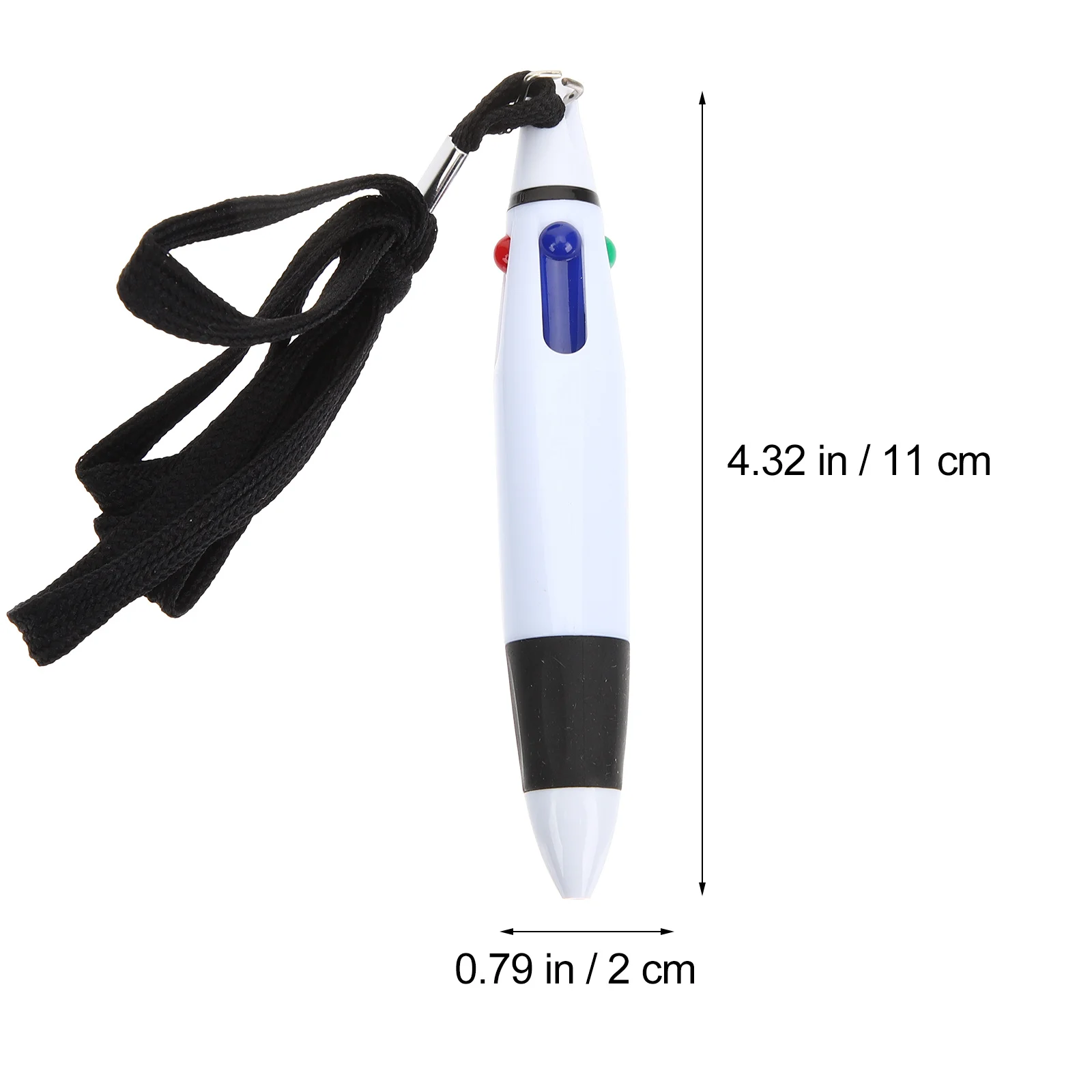 

10Pcs Retractable 4-in-1 Multicolor Ballpoint Pens with Lanyard for School Office Nurse Accessories Multicolor Pen