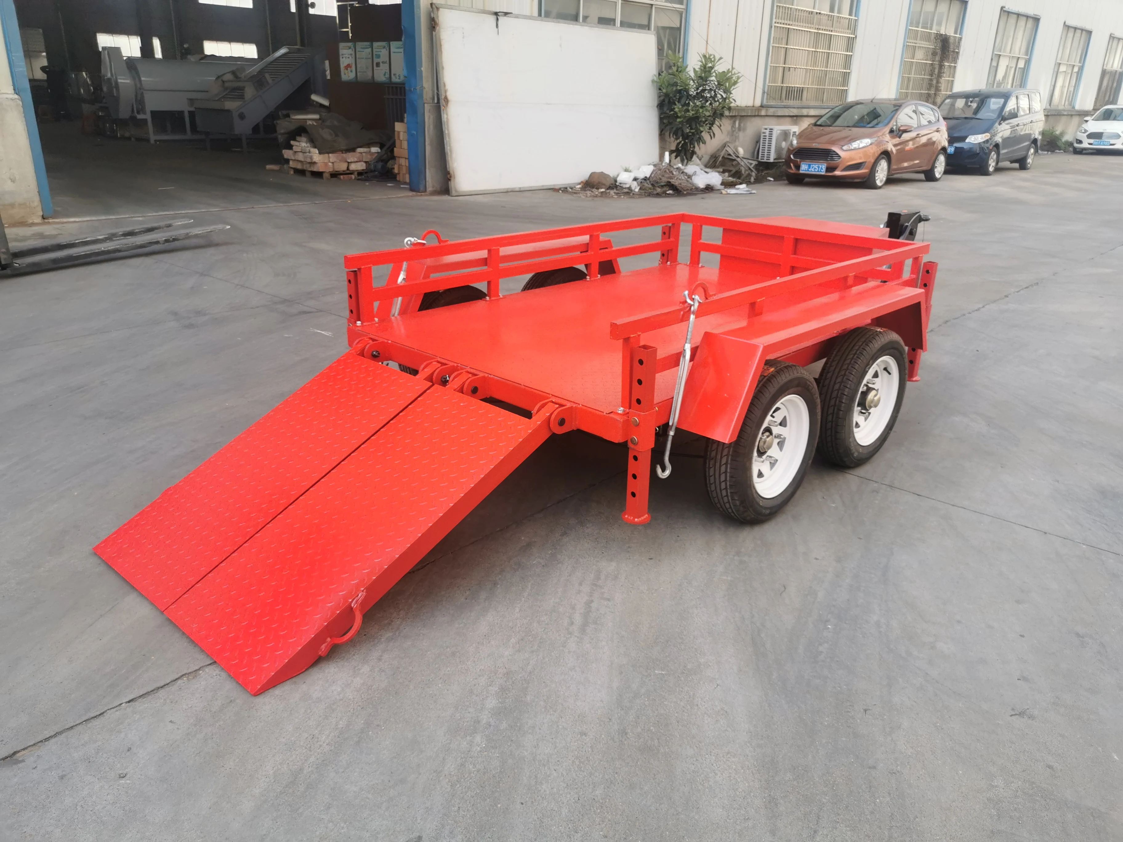 Factory Price Mini Tractor Trailer Tail Plate Carry Excavator Trailer