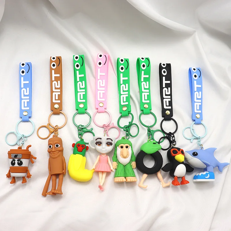

1/5pcs Tralalero Tralala Keychains Anime Action Figures Key Ring Bags Car Keys Pendant Kids Classic Toys Gifts for Friends