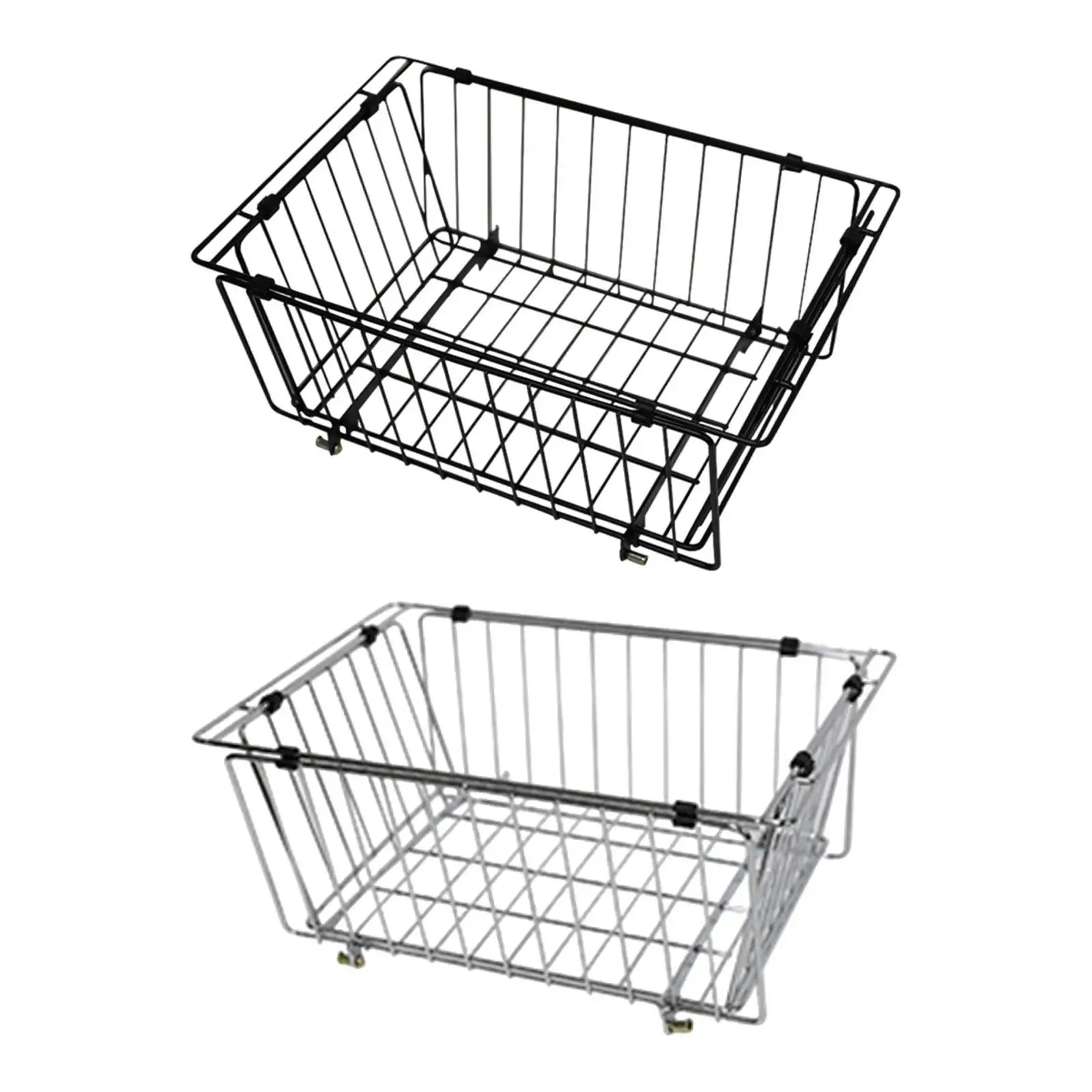 

Wire Folding Basket Picking Basket Container Wear Resistant Lightweight Iron Easy Carrying Multiuse for Outside Hiking Picnic
