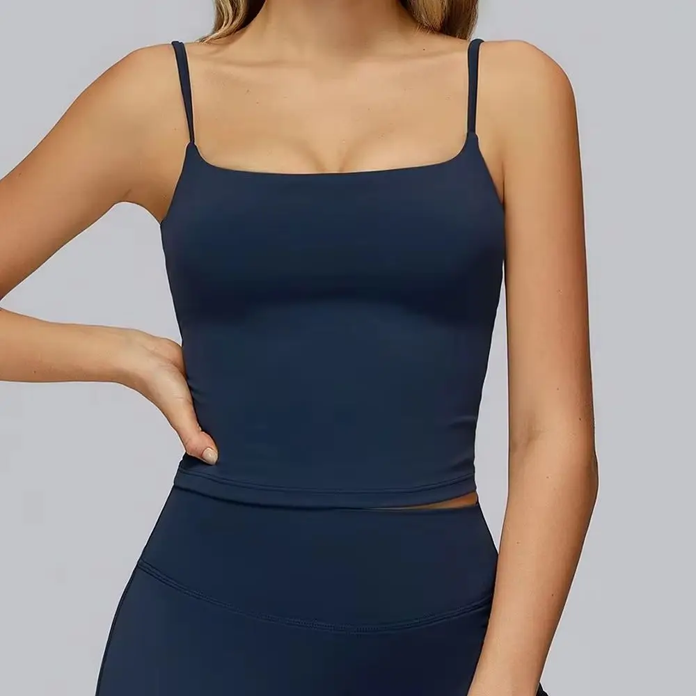 Нижнее белье для бега, спортивный бюстгальтер, женский спортивный бюстгальтер с высокой поддержкой и открытой спиной, дышащая облегающая майка для йоги, фитнеса, пилатеса со съемными подушечками