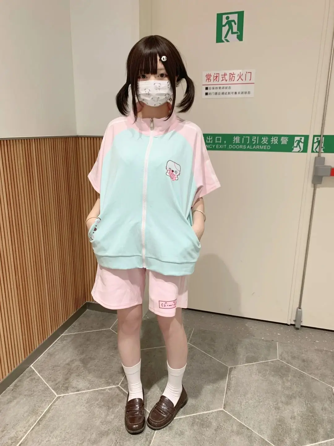 

Summer Sports Short Sleeved Zipper Cardigan + Loose Shorts Casual Japanese 2 Piece Sets Womens Outfits Cute Women Y2k Suits