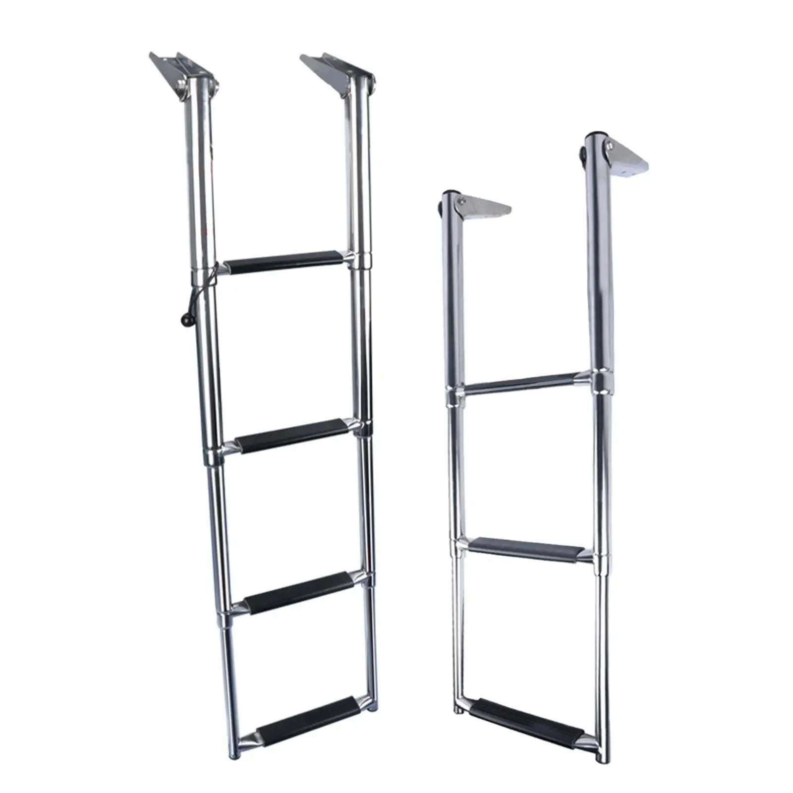Telescoping Pontoon Boat Ladder Non Slip Extendable Ladder Boarding Steps Ladder