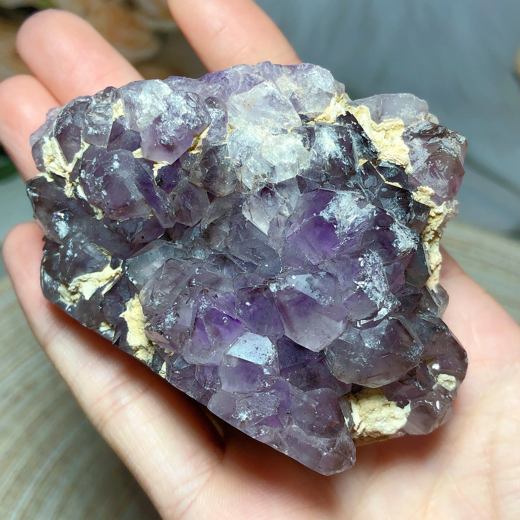 

Natural Crystals Amethyst Cluster Freeform Specimen Healing High Quality Ore Mineral Home Decorations Room Decor