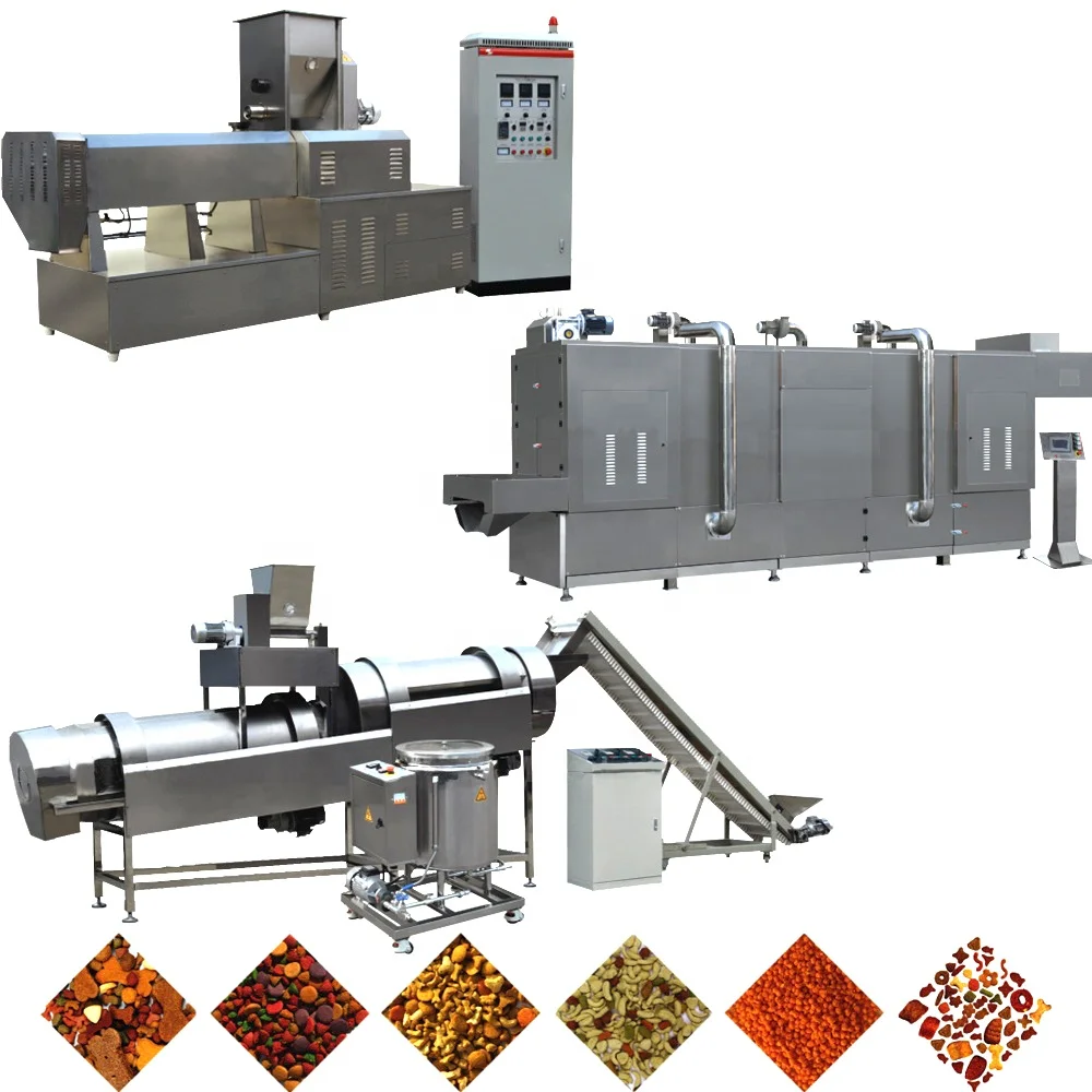 FOODLINE OEM ODM Pet Pellet Making Machine One Step Mix Extrude Small Pet Feed Factory Equipment