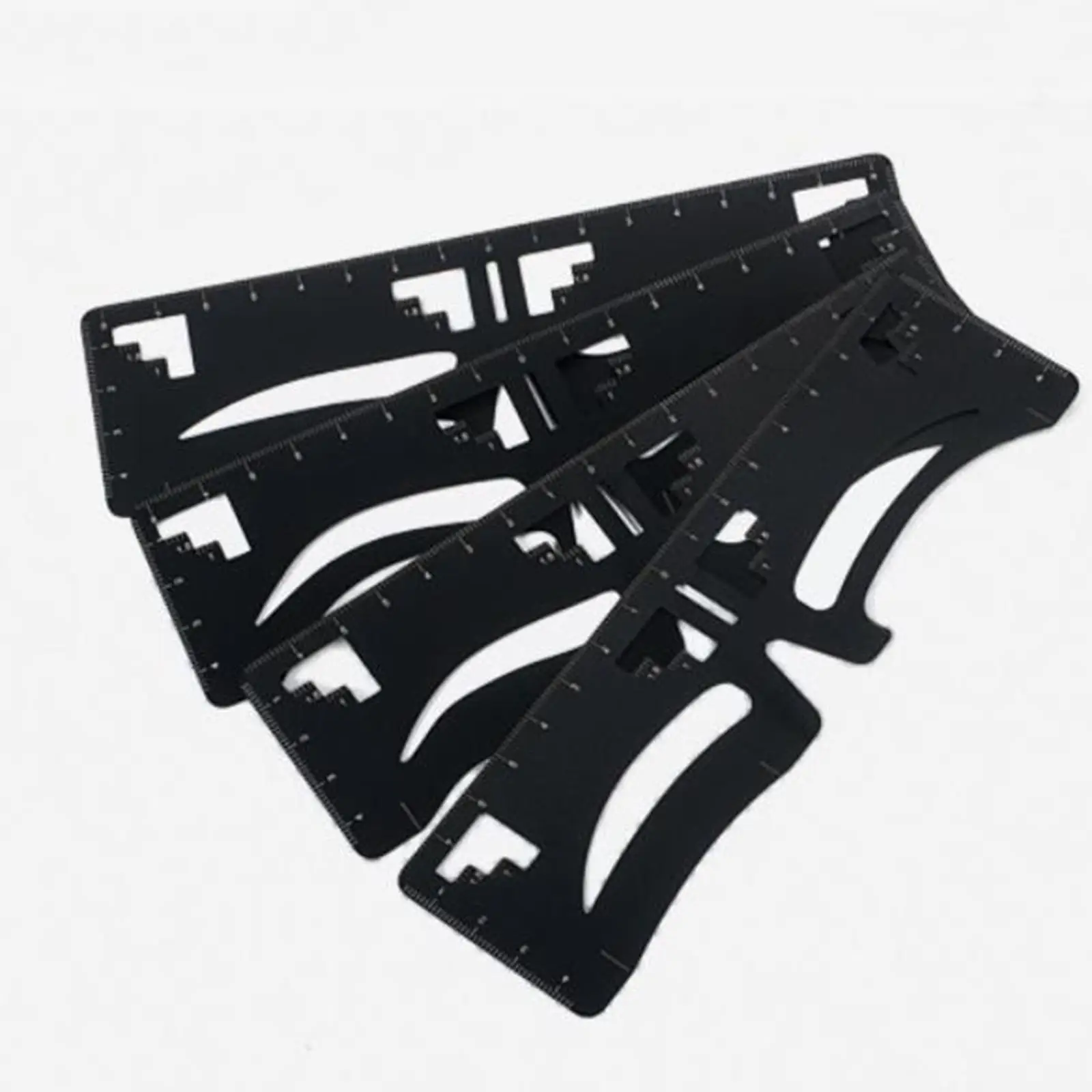 Modello professionale per misura sopracciglia con righello per stencil per sopracciglia in acciaio inossidabile per trucco e styling